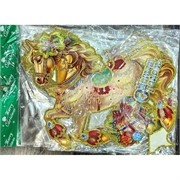 Картинка новогодняя 2 размер с Лошадками 52x35 см рисунки в ассортименте