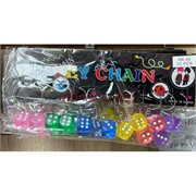 Брелок пластиковый (RK-46) кубик игральная кость цветная 120 шт/блок Брелок пластиковый (RK-46) кубик игральная кость цветная 120 шт/блок