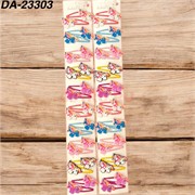 Заколки на ленте детские (DA-23303) единороги 100 пар/упаковка