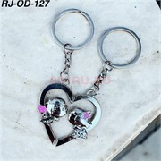 Брелок металлический парный (RJ-OD-127) сердечко парочка 12 пар/упаковка