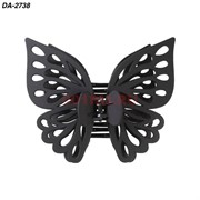 Краб для волос бабочка (DA-2738) черный пластмассовый 12 шт/упаковка Краб для волос бабочка (DA-2738) черный пластмассовый 12 шт/упаковка