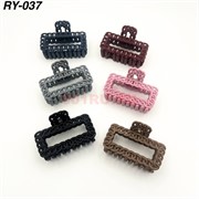 Краб для волос (RY-037) пластмассовый цветной 12 шт/упаковка Краб для волос (RY-037) пластмассовый цветной 12 шт/упаковка