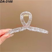 Краб для волос (DA-3166) заколка прозрачная 12 шт/упаковка