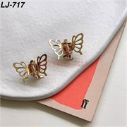 Крабики мини (LJ-717) металлические в виде бабочки 10 шт/лист Крабики мини (LJ-717) металлические в виде бабочки 10 шт/лист