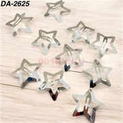 Заколка металлическая клик-клак (DA-2525) звезда 3 см 10 шт/лист Заколка металлическая клик-клак (DA-2525) звезда 3 см 10 шт/лист