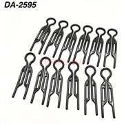 Шпильки пластмассовые (DA-2595) черные 7 см цена за 12 шт Шпильки пластмассовые (DA-2595) черные 7 см цена за 12 шт