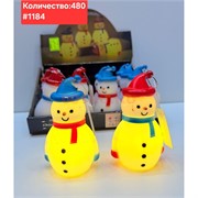 Светильник в виде снеговика (1184) пластмассовый 12 шт/упаковка