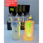 Светильник в виде свечи 14 см (3651) пластмассовый 12 шт/упаковка