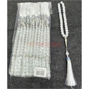 Четки стеклянные 33 бусины (CK-940A) цвет молочный 8 мм 12 шт/упаковка Четки стеклянные 33 бусины (CK-940A) цвет молочный 8 мм 12 шт/упаковка