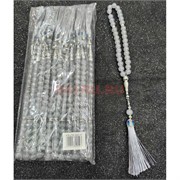 Четки стеклянные 33 бусины (CK-940F) цвет лунный камень 8 мм 12 шт/упаковка Четки стеклянные 33 бусины (CK-940F) цвет лунный камень 8 мм 12 шт/упаковка