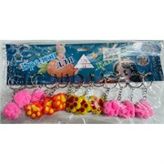 Брелок резиновый (KY-1902) кошачья лапка 12 шт/упаковка