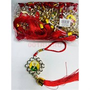 Амулет православный (KN-E30) со стразами и красными нитками 12 шт/упаковка