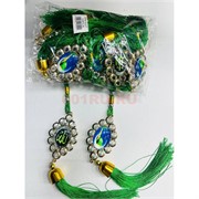 Амулет мусульманский (KN-G37) со стразами и зелеными нитками 12 шт/упаковка (1 вариант)