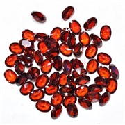 Кабошоны овальные 13x18 фианит гранат