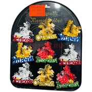 Магнит из полистоуна (KLC-6349) лошадки с пожеланиями 16 шт/упаковка