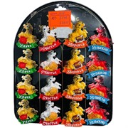 Магнит из полистоуна (KLC-6346) лошадки с пожеланиями 24 шт/упаковка