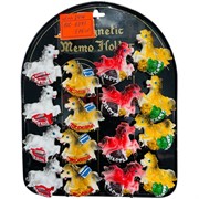 Магнит из полистоуна (KLC-6345) лошадки с пожеланиями 24 шт/упаковка