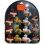 Магнит из полистоуна (KLC-6342) лошадки с пожеланиями 24 шт/упаковка