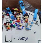 Брелок резиновый (LJ-1254) герои аниме с браслетом 120 шт/блок