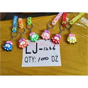 Брелок резиновый (LJ-1236) Лапка кошачья с браслетом 120 шт/блок