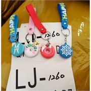 Брелок резиновый (LJ-126) пончики с браслетом 120 шт/блок