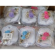 Брошь со стразами (BP-1575) цветы 12 шт/упаковка