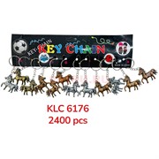 Брелок металлический (KLC-6176) лошадка 3 цвета 120 шт/блок