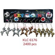 Брелок металлический (KLC-6176) лошадка на дыбах 3 цвета 120 шт/блок