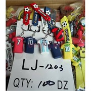 Брелок резиновый (LJ-1203) футбольная форма с браслетом 12 шт/упаковка