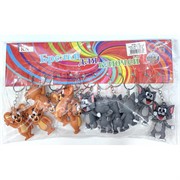 Брелок резиновый (KY-857) большой Том и Джерри 12 шт/упаковка