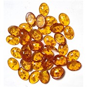 Кабошоны 13x18 овальные из янтаря оранжевого