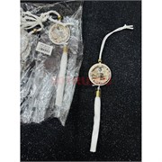 Подвеска мусульманская (HR-B118) Кааба белая круглая 12 шт/упаковка