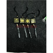 Подвеска мусульманская (HR-B107) черная квадратная 12 шт/упаковка