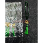 Четки мусульманские (HR-B103) зеленые с луной 12 шт/упаковка