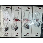 Подвеска кулон магнитная (BS-2731) кошечки в виде сердца 12 пар/упаковка