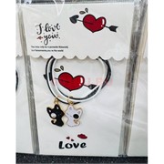 Парные браслеты (BR-2757) кошечки 12 пар/упаковка