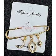 Булавка со стразами (BP-3074) от сглаза 12 шт/упаковка