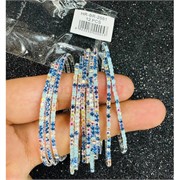 Браслет металлический со стразами (BR-2661) микс цветов 12 шт/упаковка