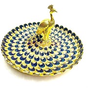 Поднос металлический Павлин цвет золото (вариант 2)