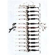 Браслет Инь Ян (J-35) с бусинами и фурнитурой 12 шт/упаковка