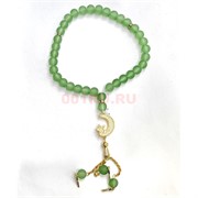 Четки мусульманские зеленые 33 бусины (CK-B29) стеклянные 12 шт/упаковка