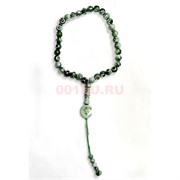 Четки мусульманские (CK-640A) 33 бусины зеленые пластмассовые 32 см 12 шт/упаковка