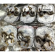 Брошь со стразами Лошадь (KN-B-41) металлическая 12 шт/упаковка