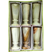 Набор из 6 бокалов 9 см 1,5x3,5 дюйма "ликер" из оникса в картонной коробочке