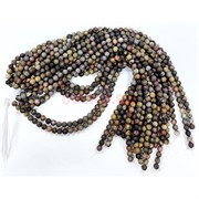 Уральская яшма 8 мм натуральный минерал нитка 46-48 бусин