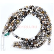 Серая яшма 8 мм натуральный минерал нитка 46-48 бусин