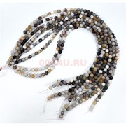 Серая яшма 6 мм натуральный минерал нитка 60-65 бусин