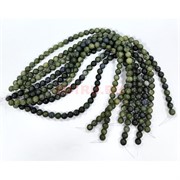 Жадеит 12 мм натуральный минерал нитка 30-32 бусины