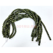 Жадеит 10 мм натуральный минерал нитка 36-38 бусин