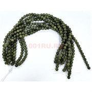 Жадеит 8 мм натуральный минерал нитка 46-48 бусин